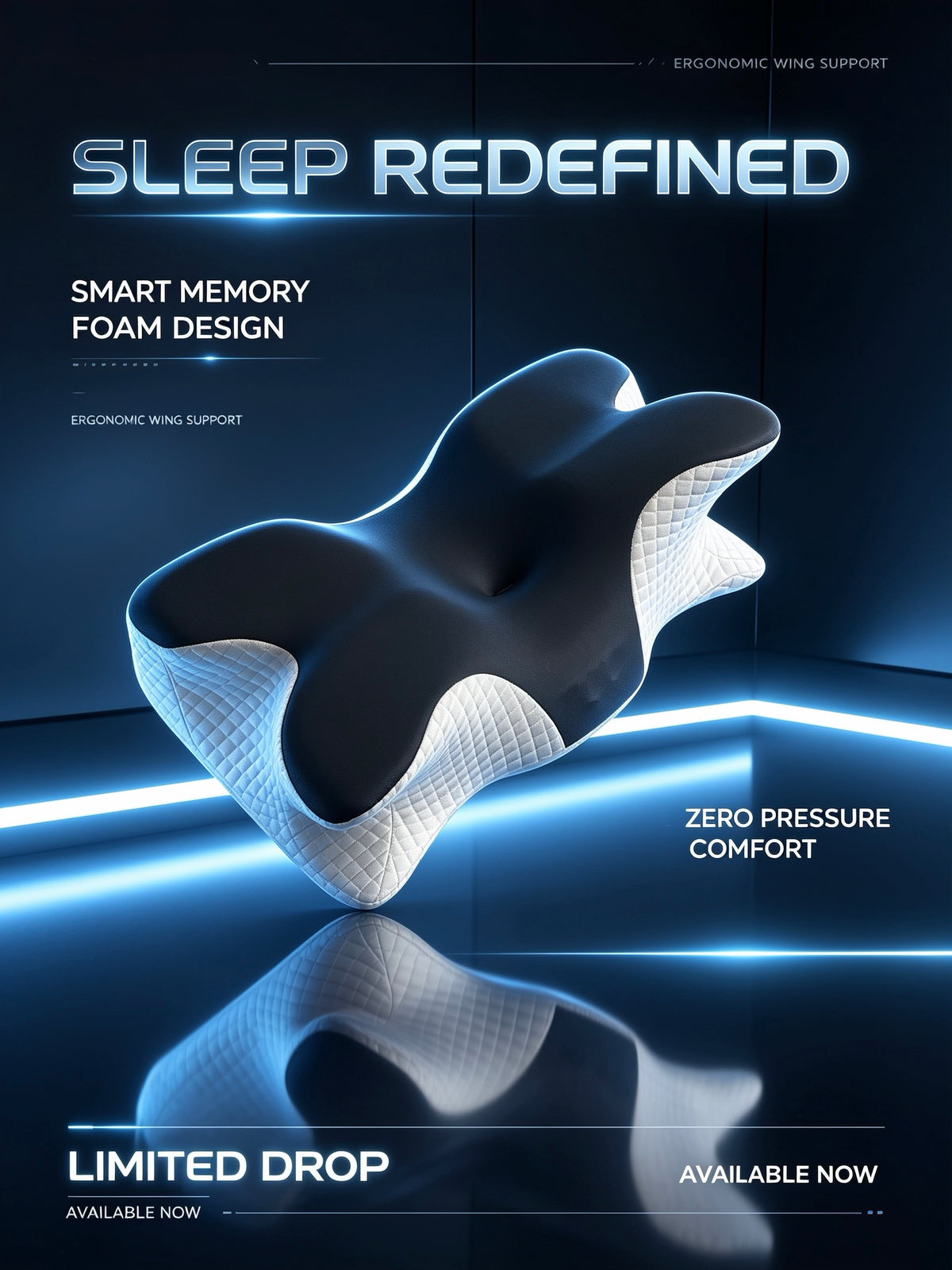 Dream Align Premium Butterfly Cervical Pillow | Ergonomic Memory Foam